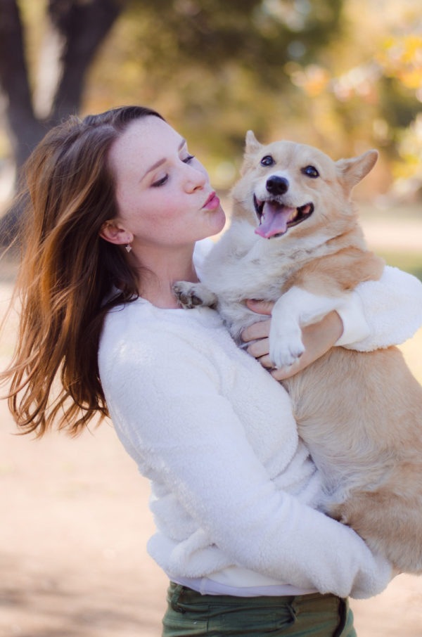 Brigid and B.B. the Corgi